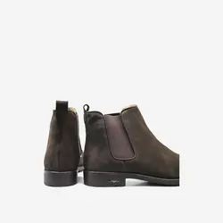 نیم بوت چرم مردانه قهوه‌ای مدل sh004