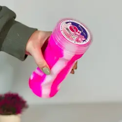 قیمت و خرید اسلایم ابر و بادی استوانه ای صورتی | چیچیلاس
