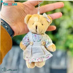 جاکلیدی خرس دختر و پسر لباس گلی | وارداتی با بهترین قیمت