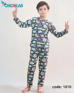 بلوز شلوار طرح حیوانات جنگل کد 1010 - فروشگاه چیچیلاس