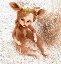 عروسک آهوی پیشونی سفید (کد256) - چیچیلاس - فروشگاه آنلاین عروسک