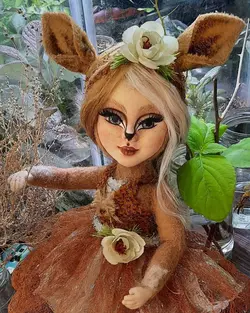 عروسک آهوی پیشونی سفید (کد256) - چیچیلاس - فروشگاه آنلاین عروسک