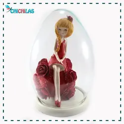 مجسمه دختر شیشه تخم مرغی- مجسمه دختر دکوری - چیچیلاس - فروشگاه آنلاین عروسک