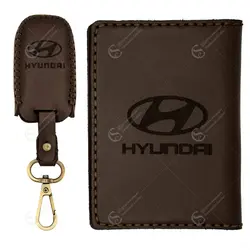 ست کیف مدارک و جاسوئیچی هیوندا 4 کلید