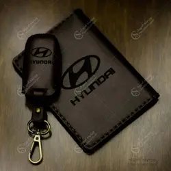 ست کیف مدارک و جاسوئیچی هیوندا 4 کلید