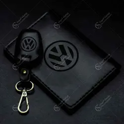 ست کیف مدارک و جاسوئیچی گل فولکس