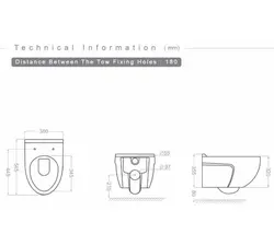 توالت وال هنگ گلسار مدل پلاتوس ؛ قیمت و خرید