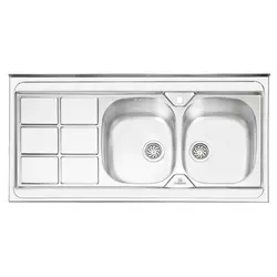 سینک ظرفشویی روکار پرنیان استیل مدل PS 1124 ؛ قیمت و خرید