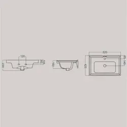 روشویی روکابینتی گلسار مدل آستر 60 ؛ قیمت و خرید