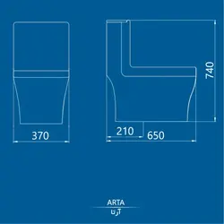 توالت فرنگی کرد مدل آرتا مطابق با آخرین استانداردهای روز - سیتی سازه