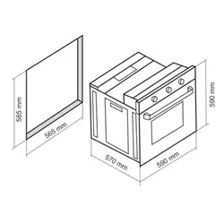 فر توکار گازی برقی داتیس مدل DF-660 ؛ قیمت و خرید