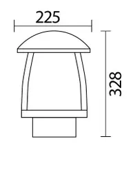چراغ حیاطی سرستونی شعاع مدل کلاسیک SH-4502 - سیتی سازه