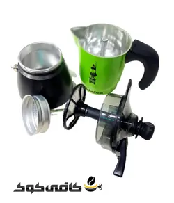 اسپرسوساز موکاکرم طرح بیالتی مشکی و استیل > کافی کوک