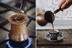 جذوه مسی دسته چوبی سایز متوسط