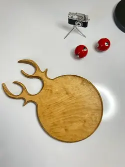 تخته سرو شاخ گوزنی گرد متریال چوب روس25