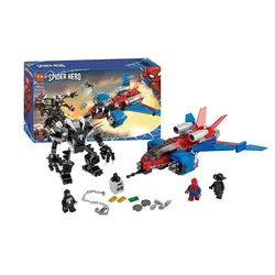 لگو جت اسپایدرمن و ربات ونوم و نوآر