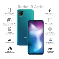 گوشی شیائومی مدل Redmi 9 Active ظرفیت 128 و رم 6 پک گلوبال