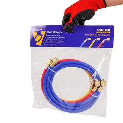 شیلنگ شارژ گاز R22 ولیو سایز 180سانتیمتر(پک سه تایی)
