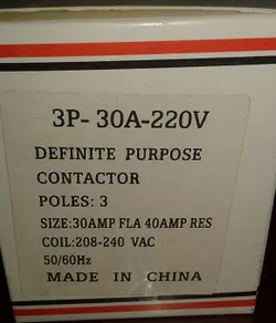 کنتاکتور 3 پل کولر گازی سیگما