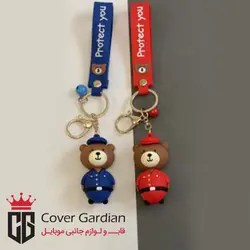 خرید جاکلیدی سیلیکونی عروسکی خرس قهوه ای اصل با کیفیت تضمینی