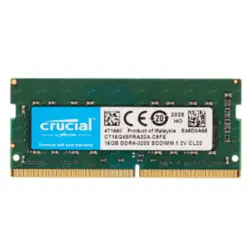 رم لپ تاپ کروشیال 16 گیگابایت DDR4 با فرکانس 3200 مگاهرتز