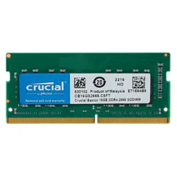 رم لپ تاپ کروشیال 16 گیگابایت DDR4 با فرکانس 2666 مگاهرتز