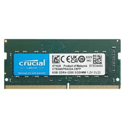رم لپ تاپ کروشیال 8 گیگابایت DDR4 با فرکانس 3200 مگاهرتز