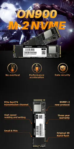 اس اس دی اینترنال OSCOO M.2 NVMe مدل ON900 ظرفیت 256 گیگابایت