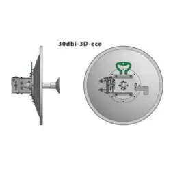 آنتن وایرلس 3 بعدی فاز 30dbi Eco با فرکانس 5100 الی 6100 مگاهرتز