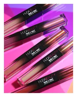 سایه مایع دو طرفه متالیک و مات هدی بیوتی___ Double Pump Latte & Drop Top - عمده لوازم آرایشی