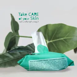 دستمال مرطوب آرایشی آلوئه ورا و خیار
