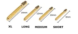 مشخصات، قیمت و خرید پین داخل کانال برنجی | Golden Plated Screw Post | دنداب