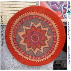 فرش نمدی دایره دستباف