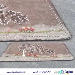 نمدفرش پشم بره همراه با گلدوزی