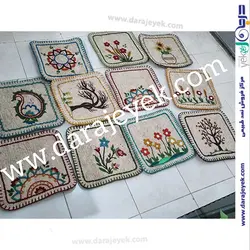 نمد پشم نشیمن گلدوزی شده