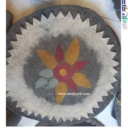 فرش نمد پشم گوسفندی مدل دایره