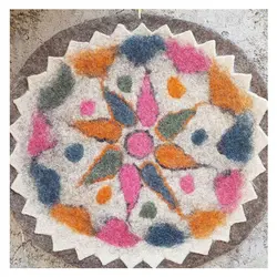 زیرانداز سنتی نمدی گرد کد 1061