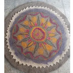 زیرانداز سنتی نمدی گرد کد 1066