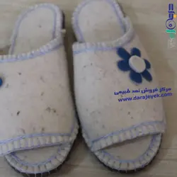 دمپایی نمدی زنانه جلوباز از جنس پشم طبیعی