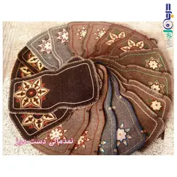 روکش صندلی نمدی جفتی گلدوزی شده