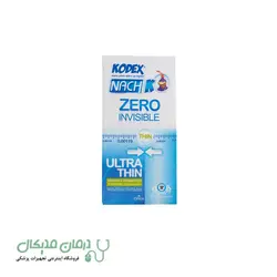 کاندوم بسیار نازک ناچ کدکس مدل Zero Invisible Ultra Thin بسته 12 عددی