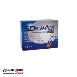 نوار تست قند خون sd check gold بسته 50 عددی