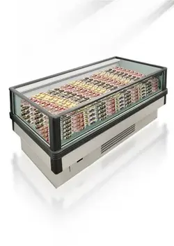 یخچال خوابیده مدل زاگرس پلاس سه طرف شیشه