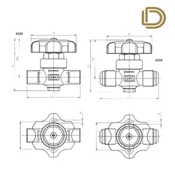 شیر دستی جوشی کستل مدل 6220/6 سایز 1/2 | قیمت شیر دستی کستل - گروه صنعتی دی