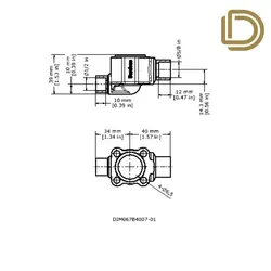 پایه اکسپنشن (ولو بادی) جوشی دانفوس مدل TE12-20 با سایز 7/8×1.1/8