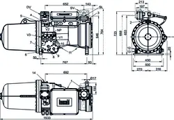 کمپرسور اسکرو فراسکلد مدل CXH52-160-468Y | قیمت کمپرسور اسکرو گروه صنعتی دی