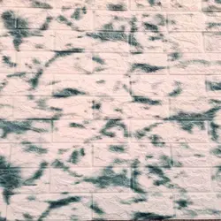 دیوارپوش فومی پشت چسبدار طرح Bk23 طرح ابر و باد سفید طوسی