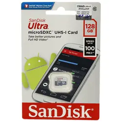 رم میکرو ۱۲۸ گیگ سن دیسک SanDisk Ultra U1 C10 100MB/s