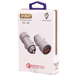 شارژر فندکی فست شارژ EPIMAX EU-48 3A QC3.0