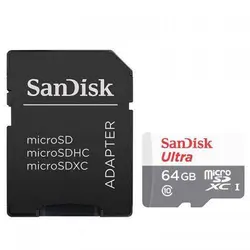 رم میکرو ۶۴ گیگ سن دیسک Sandisk Ultra C10 U1 100MB/s + خشاب